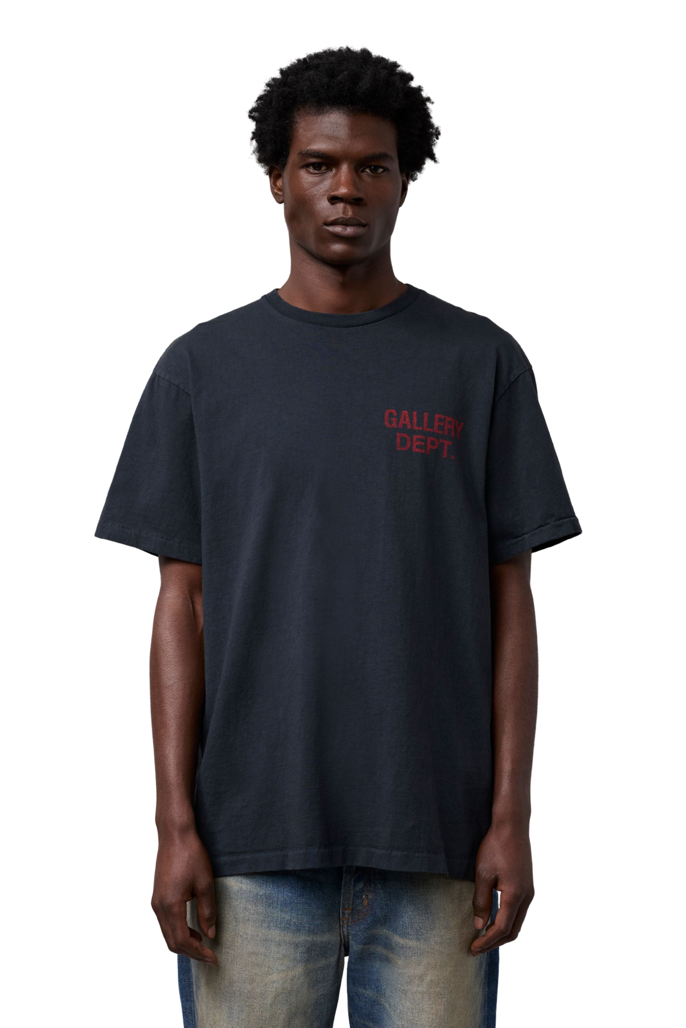 GALLERY DEPT. SOUVENIR TEE | WASHED BLACK AND RED