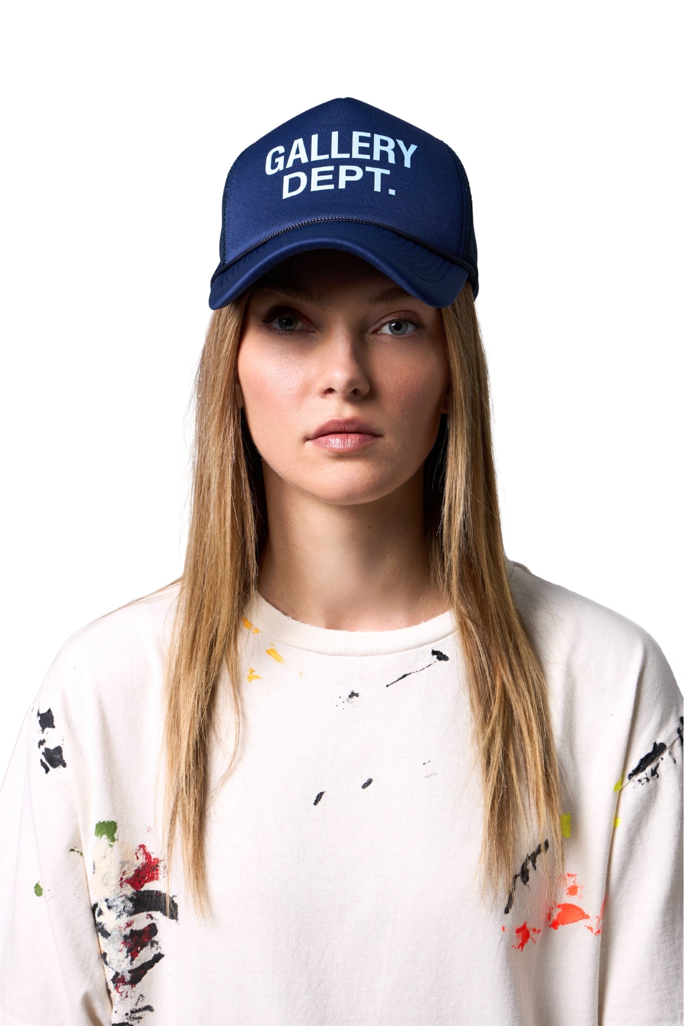 GALLERY DEPT. GD LOGO TRUCKER CAP | DEEP NAVY