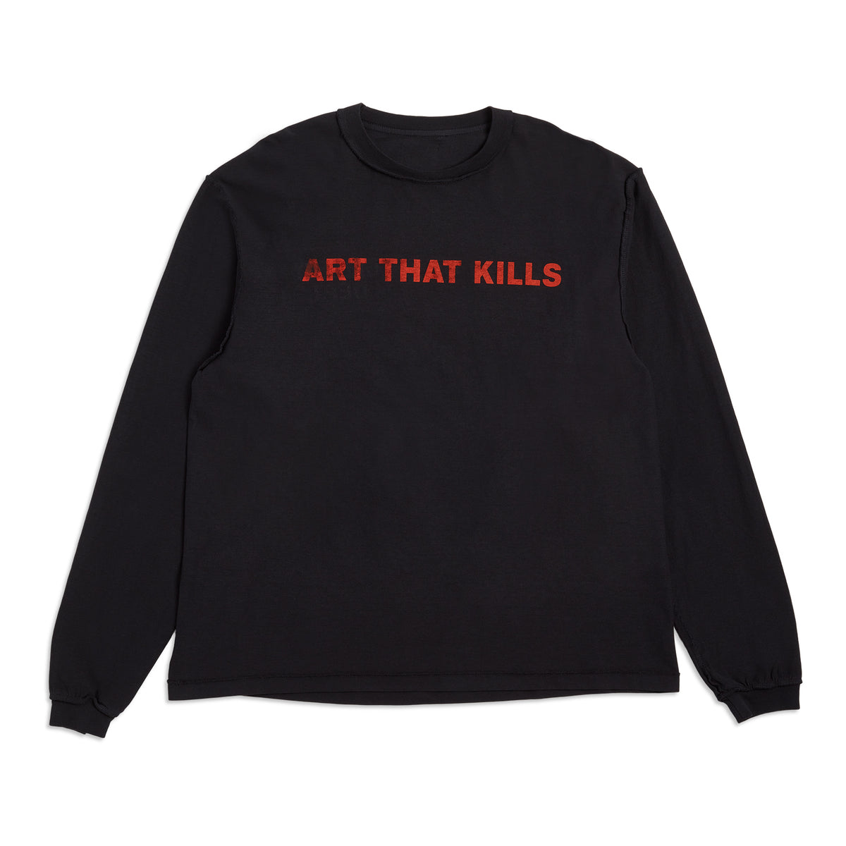 ART THAT KILLS REVERSIBLE LONG SLEEVE TEE BLACK – Gallery Dept