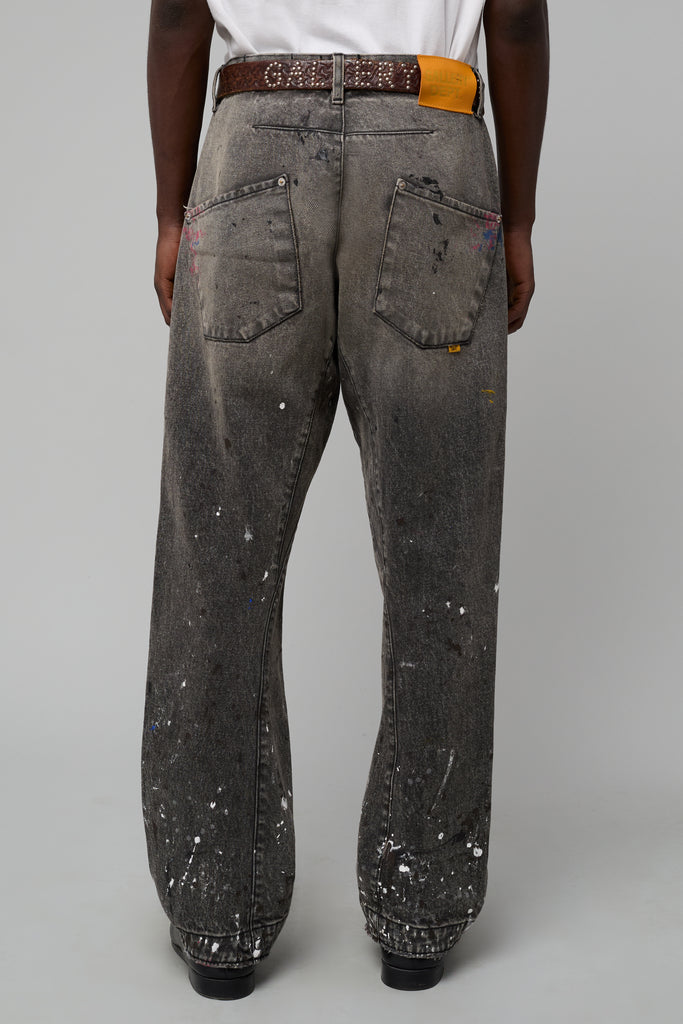 GALLERY DEPT. ZIP DENIM DENIM | BLACK W/ PAINT