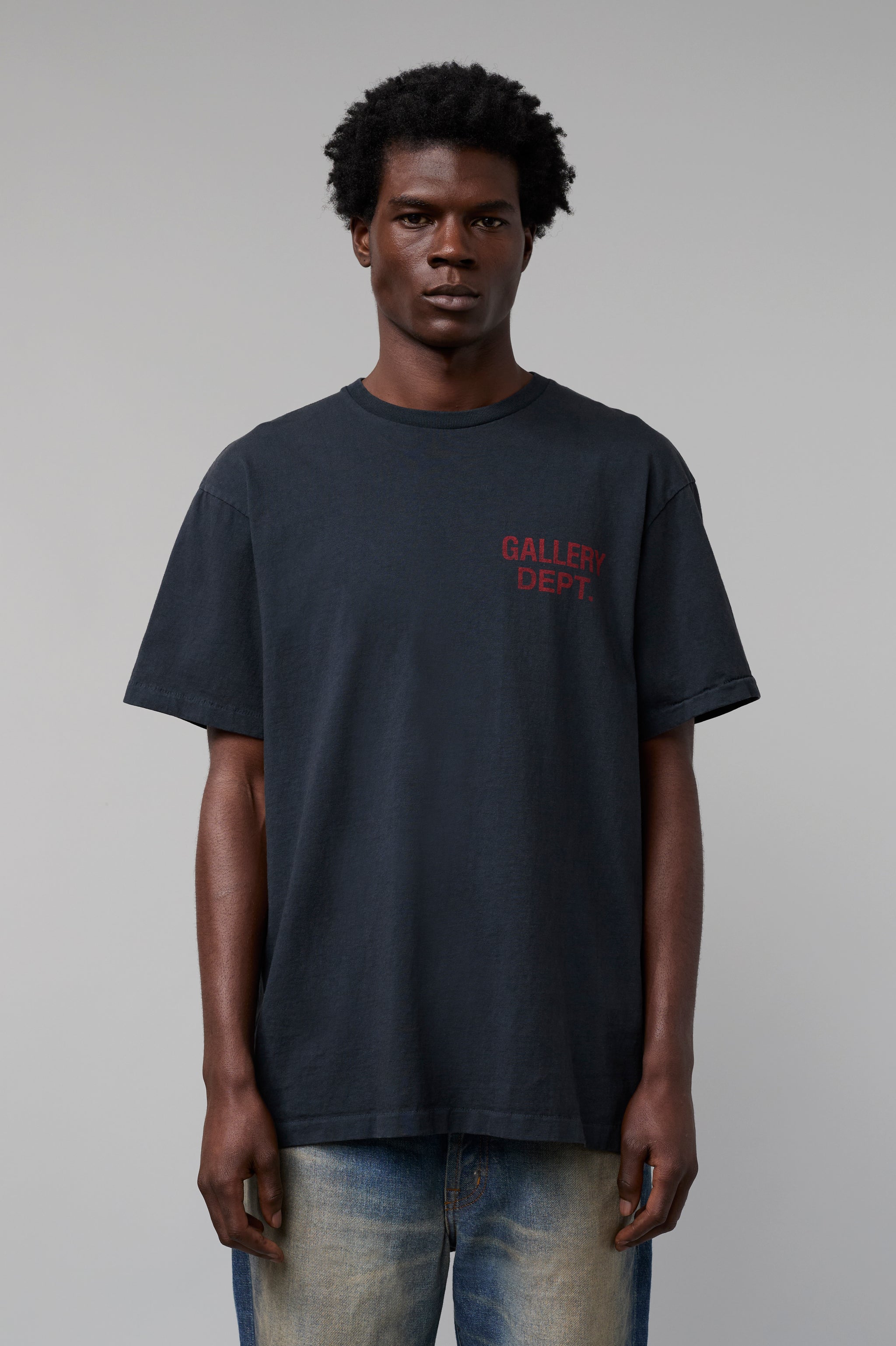 GALLERY DEPT. SOUVENIR TEE | WASHED BLACK AND RED