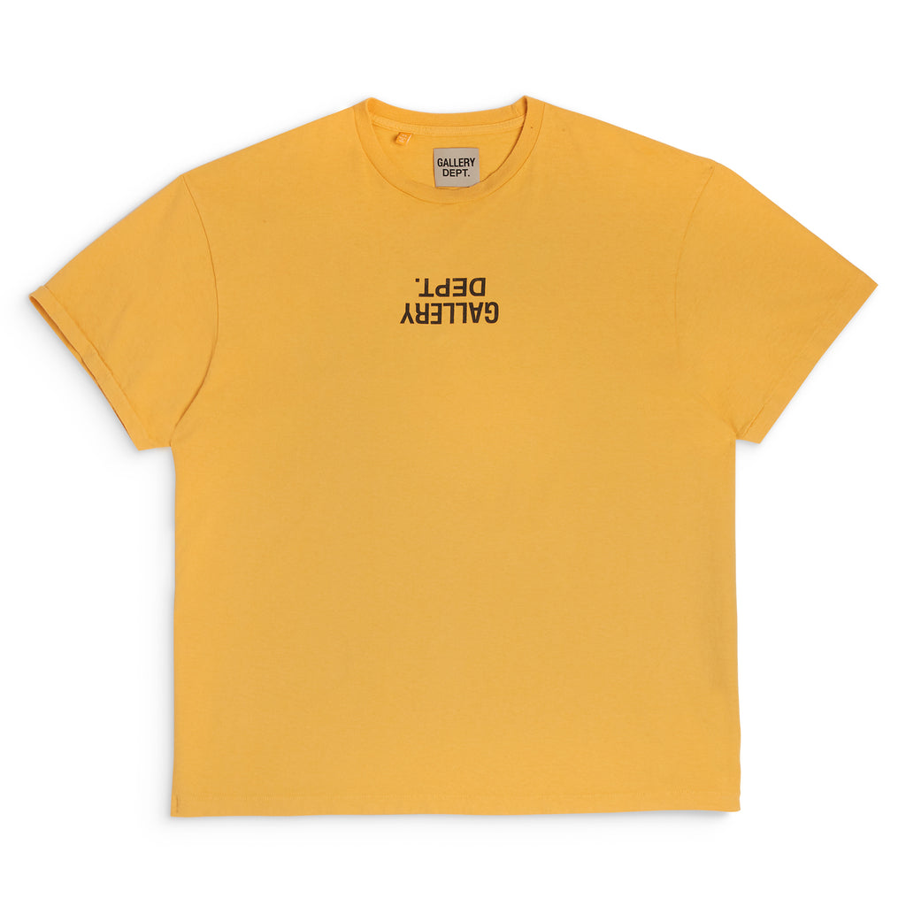 GALLERY DEPT. T-shirt With Yellow Logo Print in Black for Men