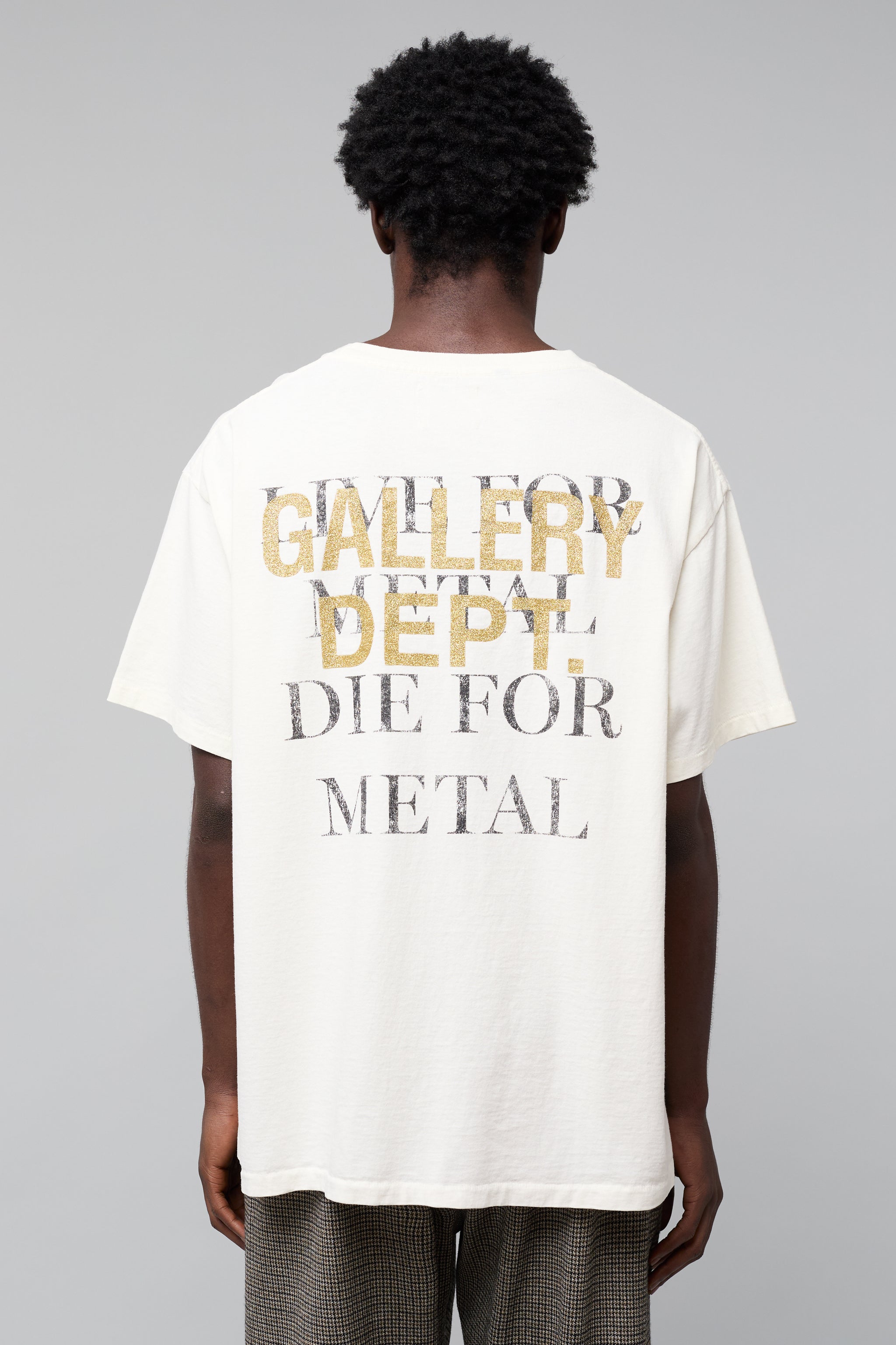 GALLERY DEPT. LIVE FOR METAL TEE | LIGHT ARCHIVAL WHITE