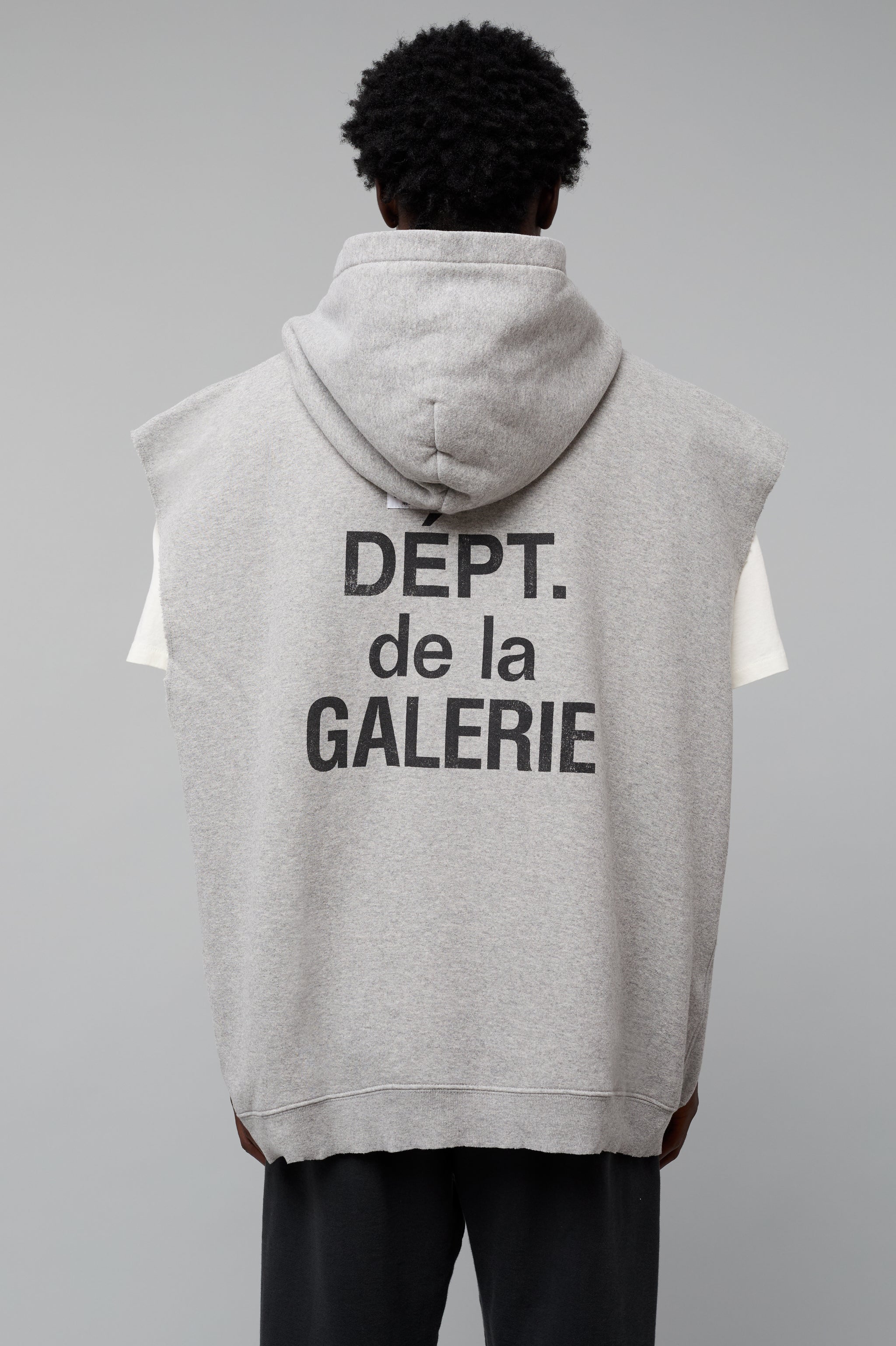 GALLERY DEPT. 90'S FULL ZIP CUT OFF | HEATHER GREY