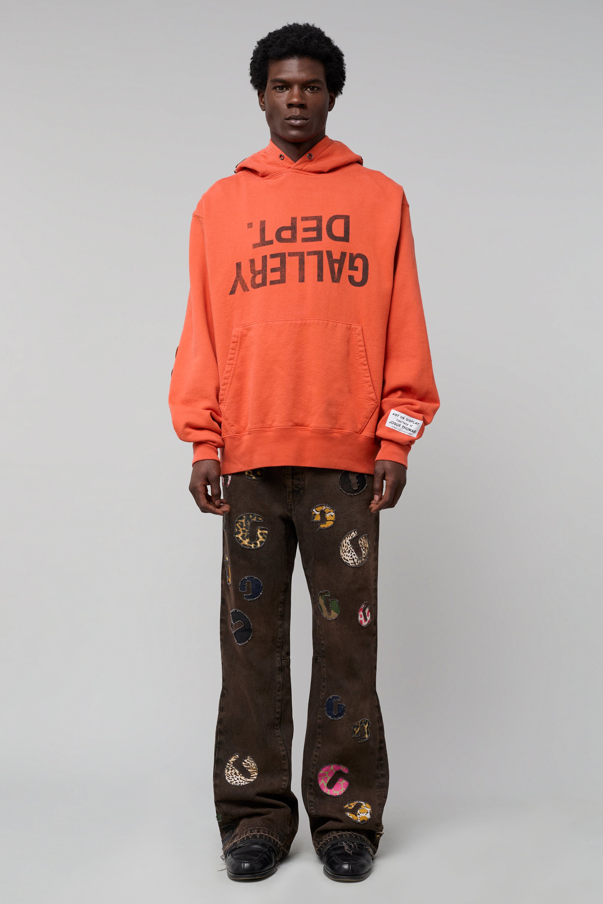 GALLERY DEPT. G-PATCH FUCKED UP HOODIE | BURNT ORANGE