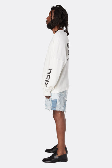 PATCHWORK DENIM ZUMA SHORTS BOTTOMS GALLERY DEPARTMENT LLC   