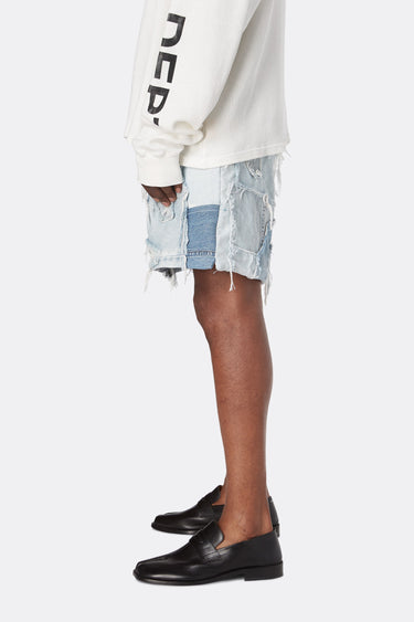 PATCHWORK DENIM ZUMA SHORTS BOTTOMS GALLERY DEPARTMENT LLC   