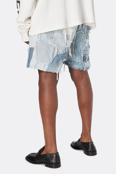 PATCHWORK DENIM ZUMA SHORTS BOTTOMS GALLERY DEPARTMENT LLC   