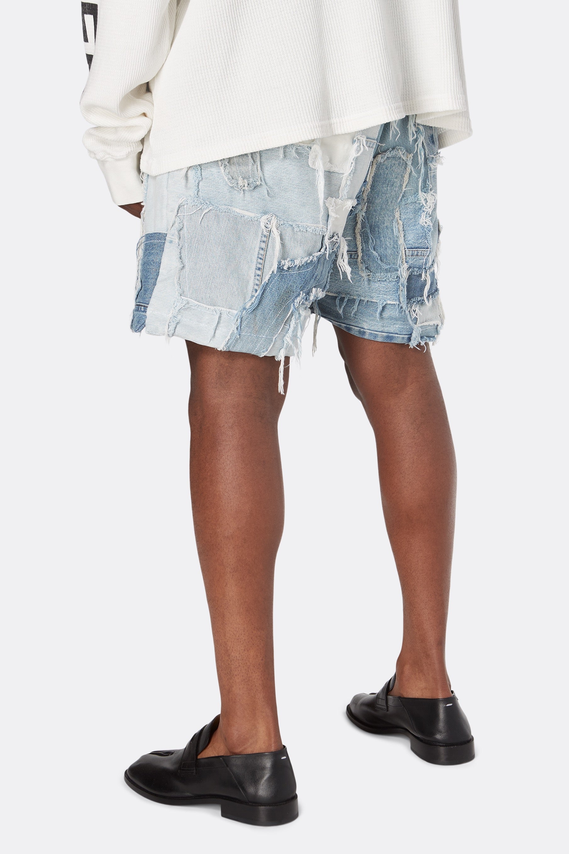 GALLERY DEPT. PATCHWORK DENIM ZUMA SHORTS | BLUE