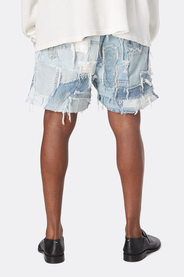 PATCHWORK DENIM ZUMA SHORTS BOTTOMS GALLERY DEPARTMENT LLC   