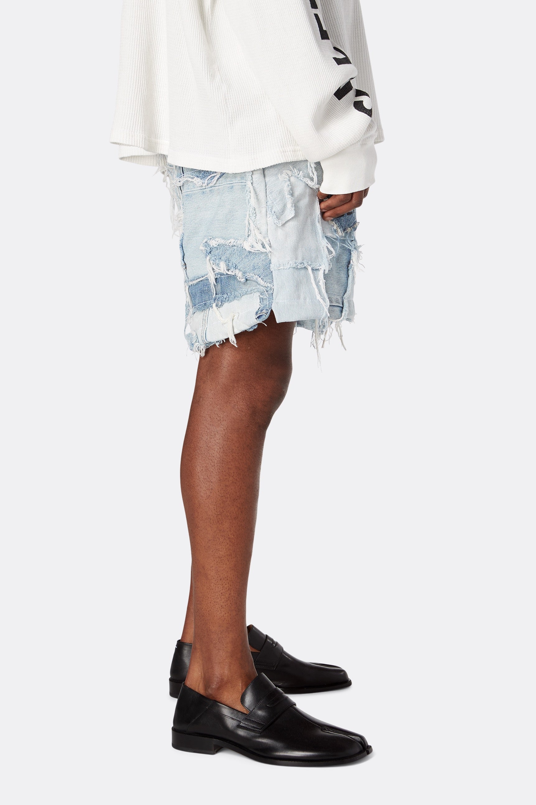 GALLERY DEPT. PATCHWORK DENIM ZUMA SHORTS | BLUE