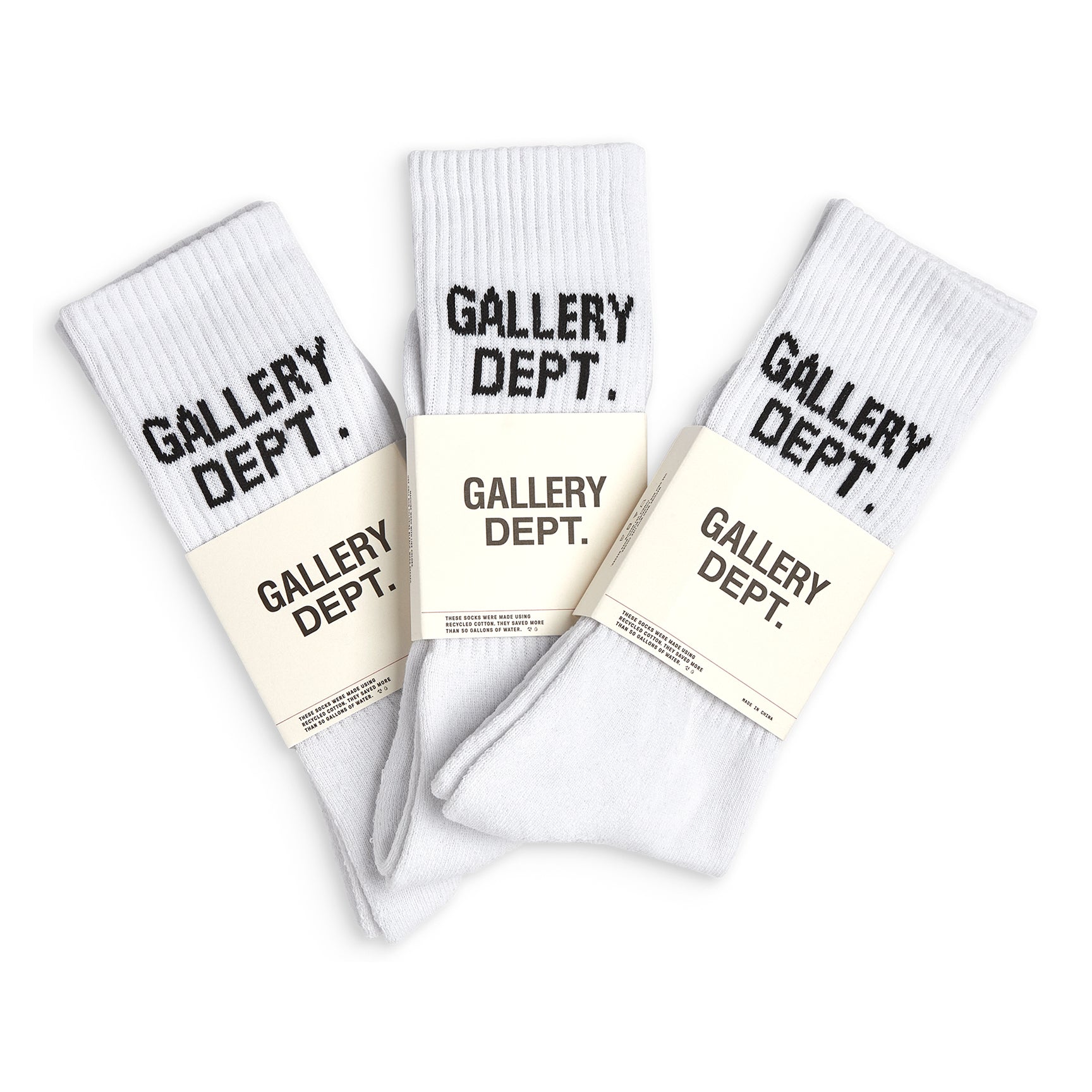 GALLERY DEPT. CLEAN SOCKS - SET OF 3 | WHITE