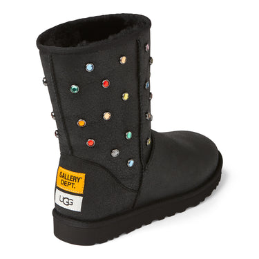 UGG GALLERY DEPT CLASSIC SHORT BLACK LEATHER FOOTWEAR GALLERY DEPARTMENT LLC   