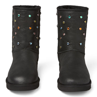 UGG GALLERY DEPT CLASSIC SHORT BLACK LEATHER FOOTWEAR GALLERY DEPARTMENT LLC   