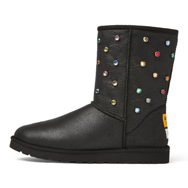 UGG GALLERY DEPT CLASSIC SHORT BLACK LEATHER FOOTWEAR GALLERY DEPARTMENT LLC   