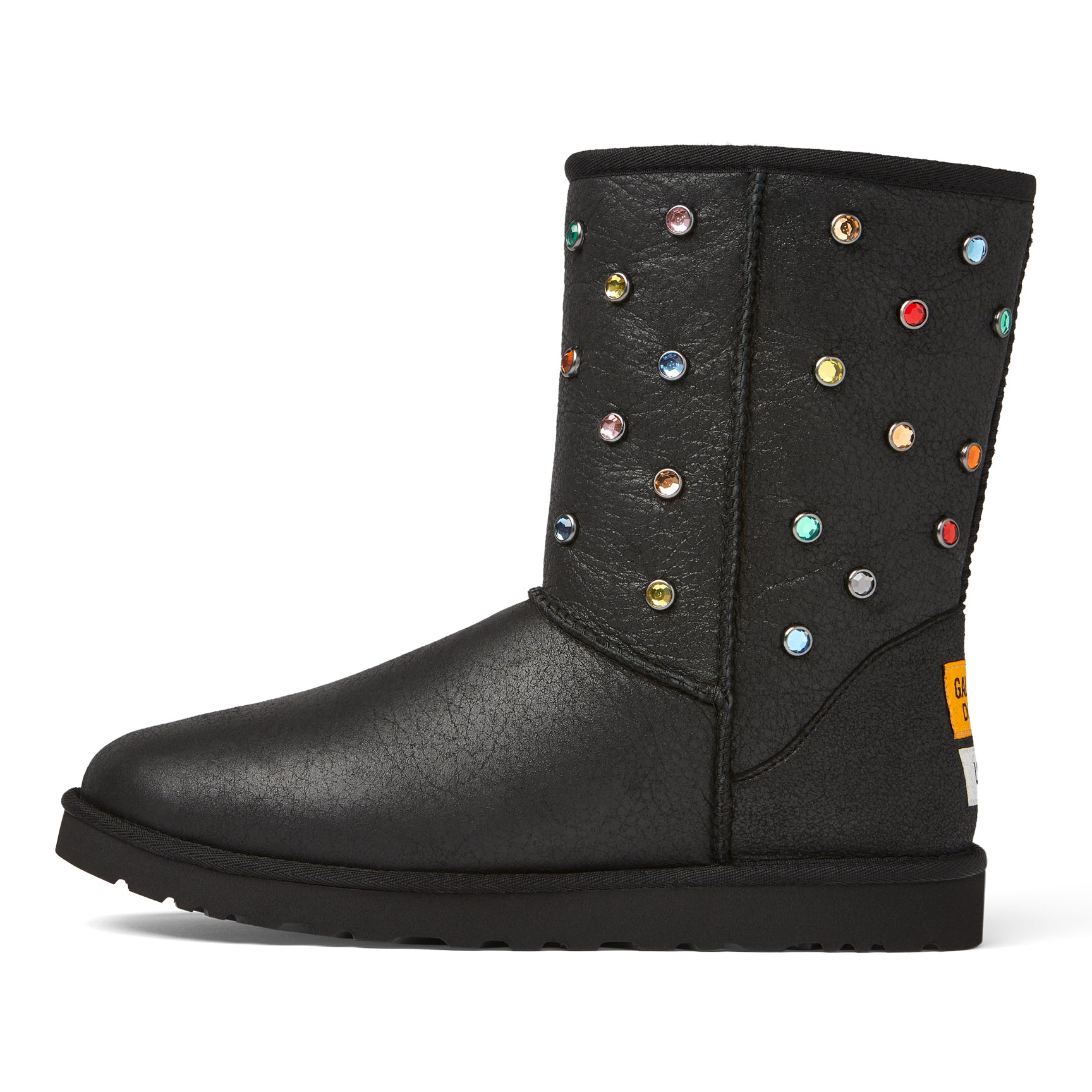 GALLERY DEPT. UGG CLASSIC SHORT | BLACK LEATHER display picture 2