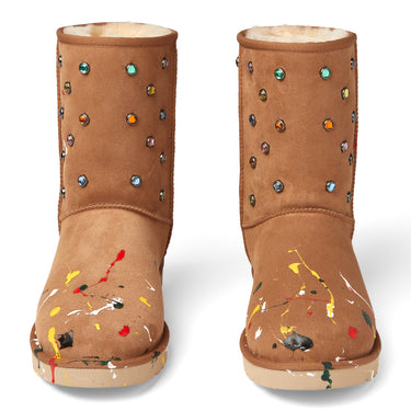 UGG GALLERY DEPT CLASSIC SHORT CHESTNUT SUEDE FOOTWEAR GALLERY DEPARTMENT LLC   