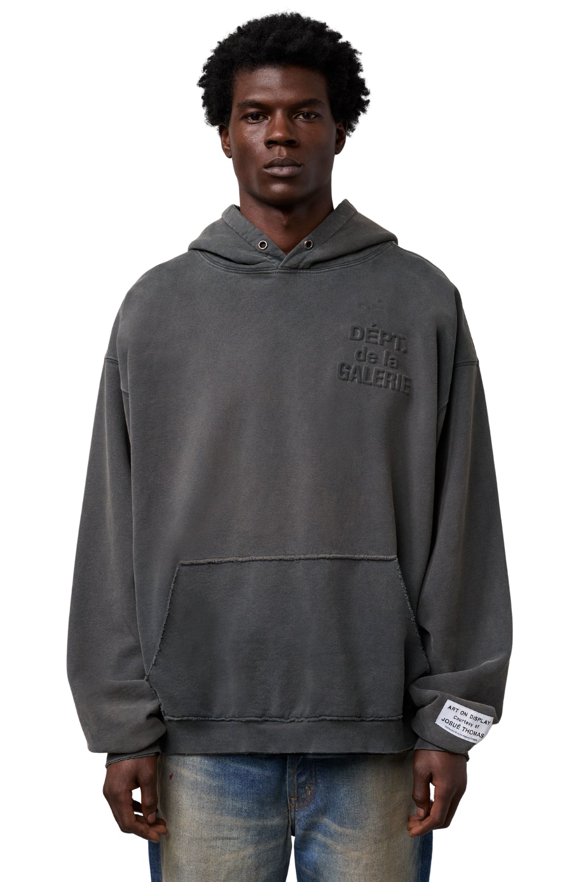GALLERY DEPT. DÉPT. EMBOSSED HOODIE | GRAPHITE
