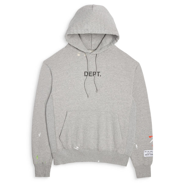 GALLERY DEPT. DEPT LOGO PAINTED HOODIE | HEATHER GREY