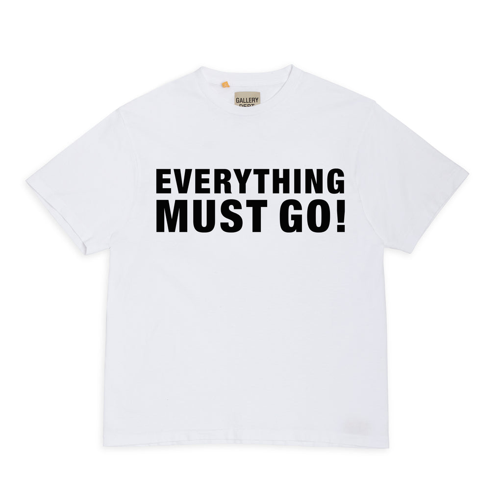 EVERYTHING MUST GO TEE TOPS GALLERY DEPARTMENT LLC XS WHITE 