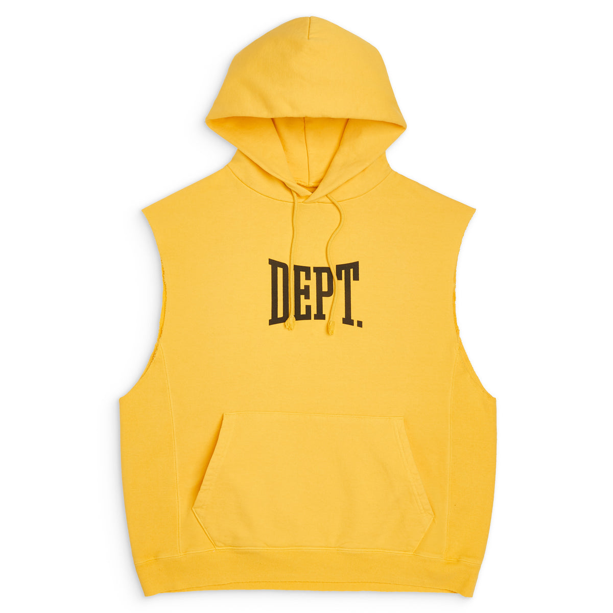 GALLERY DEPT. GYM CUT OFF HOODIE GOLD YELLOW