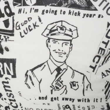 FS - OVERSIZED GOOD LUCK SCARF - WHITE/BLACK ACCESSORIES GALLERY DEPARTMENT LLC