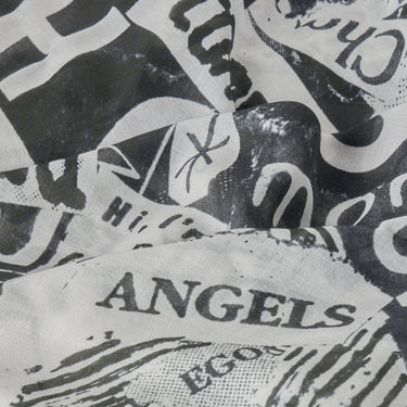 FS - OVERSIZED GOOD LUCK SCARF - WHITE/BLACK ACCESSORIES GALLERY DEPARTMENT LLC
