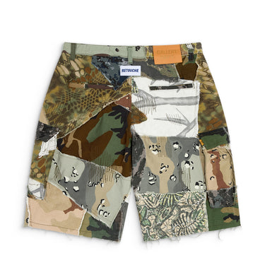 RETOUCHE CAMO PATCHWORK KENZIE SHORT BOTTOMS GALLERY DEPARTMENT LLC