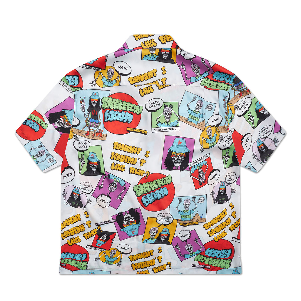 MI - SKELETON BEACH EDITION WILSON SHIRT - SKELETON BEACH COMIC TOPS GALLERY DEPARTMENT LLC
