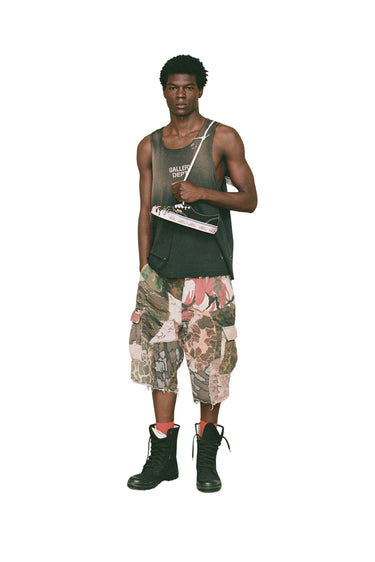 RETOUCHE CAMO PATCHWORK KENZIE SHORT BOTTOMS GALLERY DEPARTMENT LLC