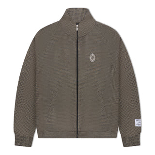 FS - TRACK JACKET - OLIVE MICRO PLAID OUTERWEAR GALLERY DEPARTMENT LLC