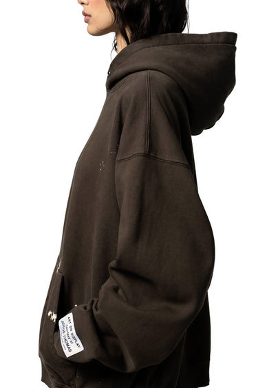 FRENCH LOGO PAINTED HOODIE SWEATSHIRTS GALLERY DEPARTMENT LLC