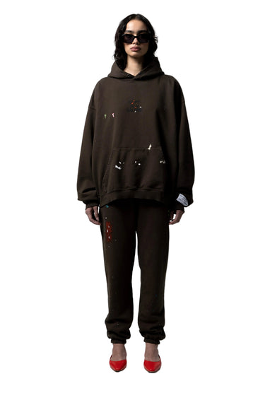 FRENCH LOGO PAINTED HOODIE SWEATSHIRTS GALLERY DEPARTMENT LLC