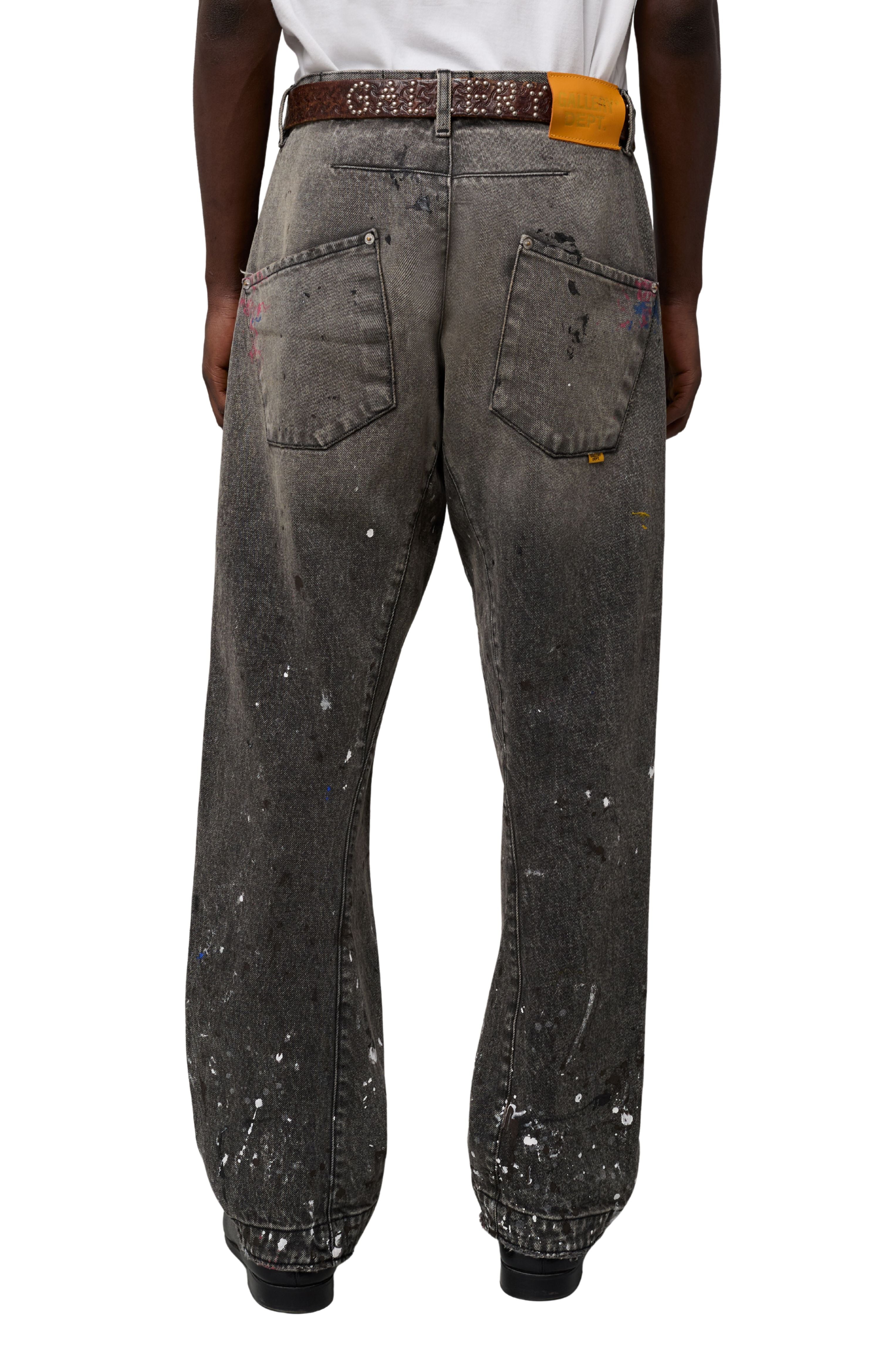 GALLERY DEPT. ZIP DENIM DENIM | BLACK W/ PAINT