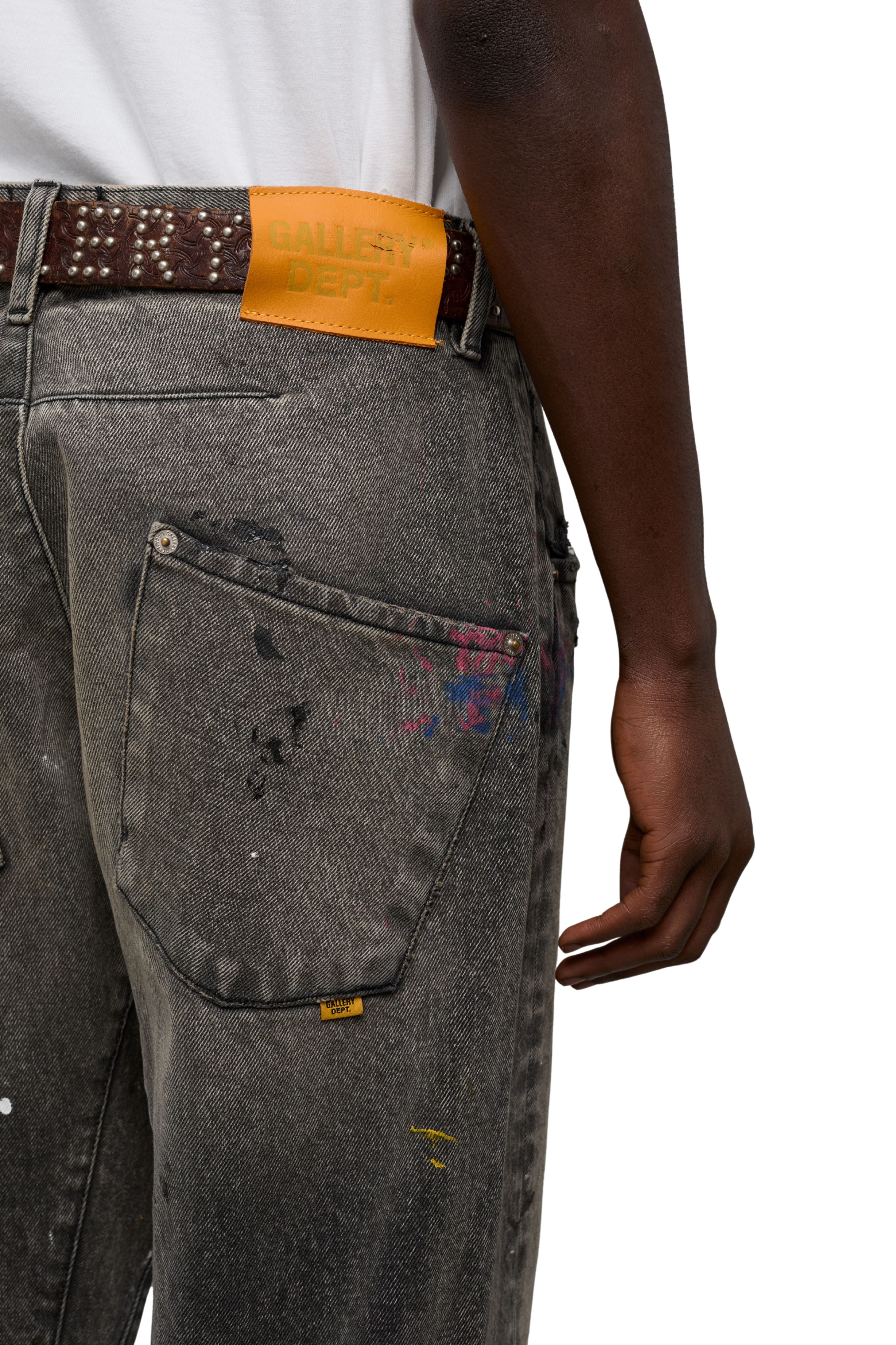 GALLERY DEPT. ZIP DENIM DENIM | BLACK W/ PAINT