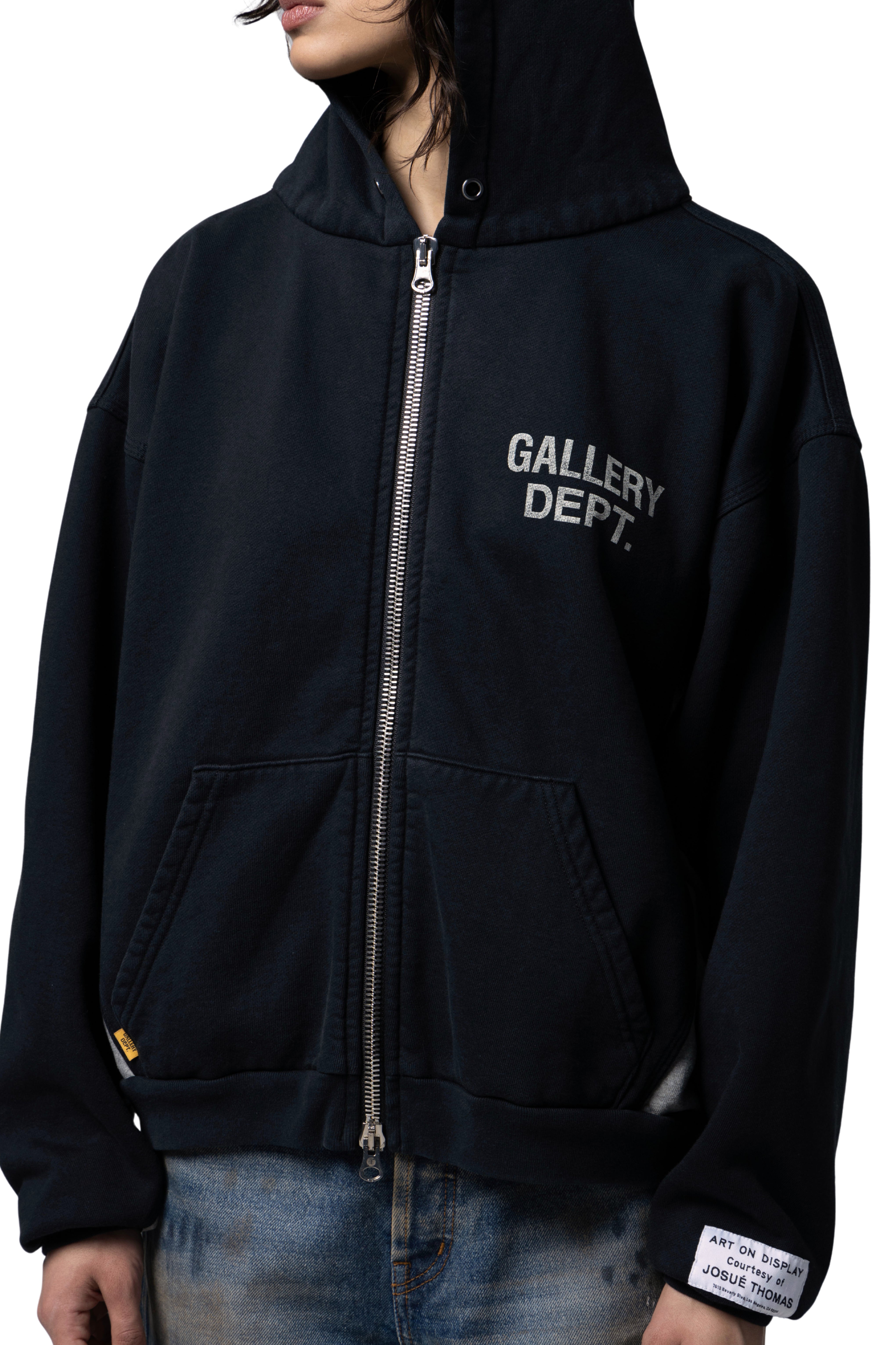 GALLERY DEPT. CONTRAST PANEL SWEATSHIRT | WASHED BLACK/HEATHER GREY
