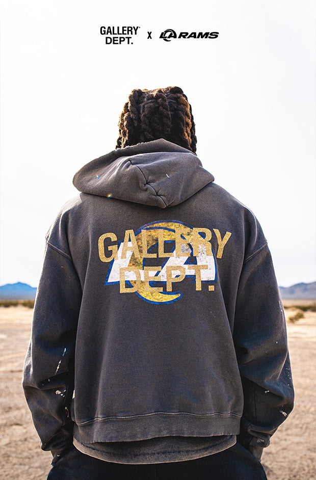 GALLERY DEPT.（ギャラリーデプト）NFL LA RAMS Hoodie ラムズ ヴィンテージ加工 プルオーバー パーカー【A31197-007】 GD x LA RAMS – GALLERY DEPT.