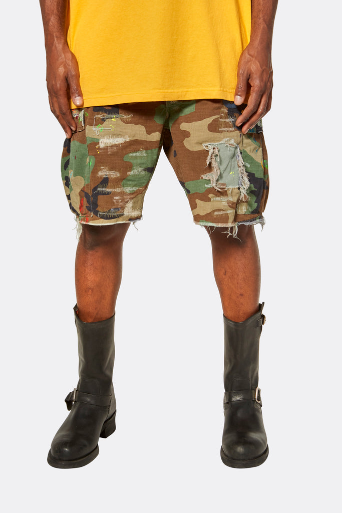 G PATCH WOODLAND CAMO CARGO SHORTS BOTTOMS GALLERY DEPARTMENT LLC   