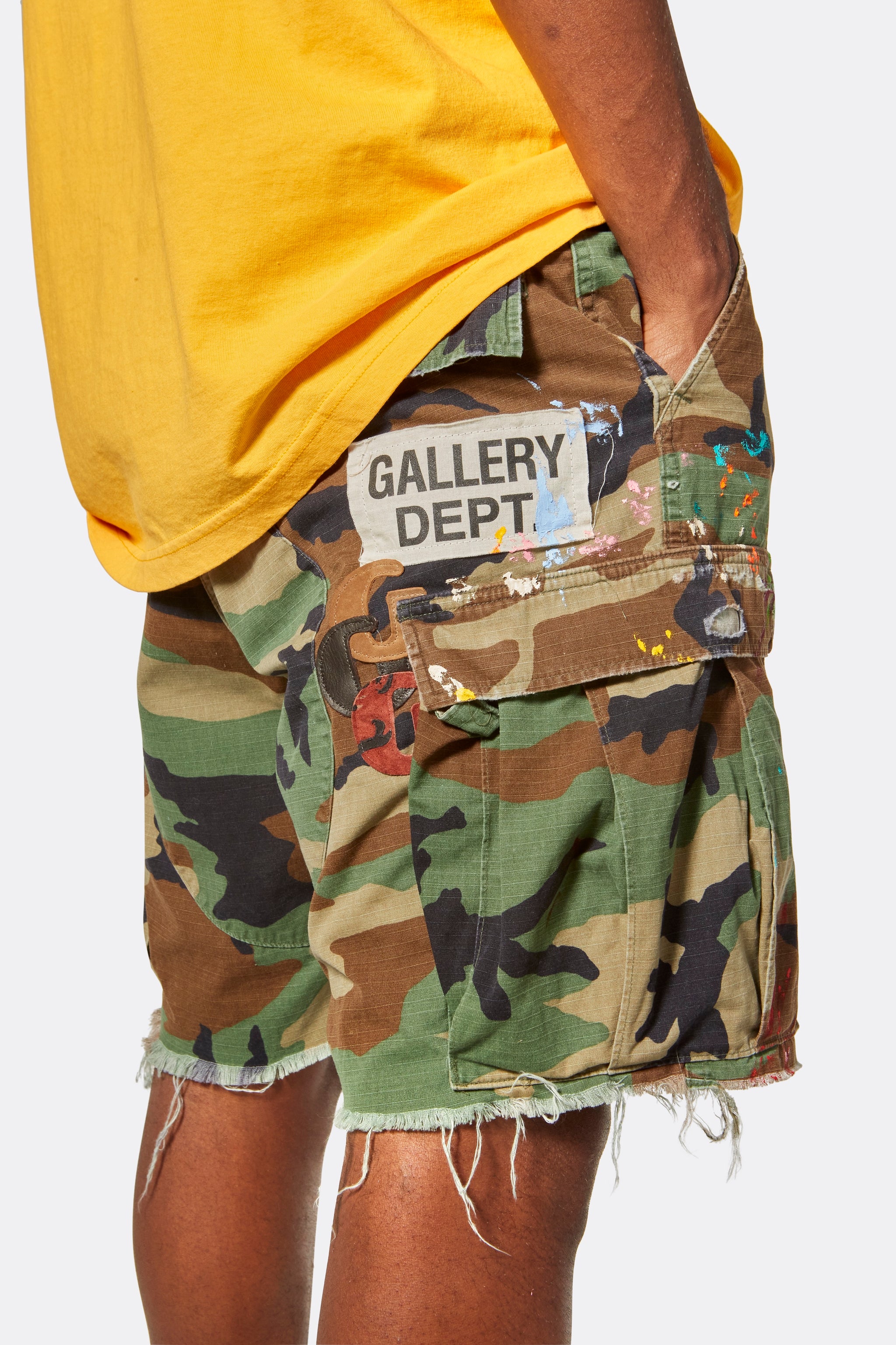 GALLERY G PATCH CARGO SHORTS WOODLAND CAMO