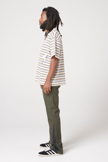 PINSTRIPE DRESS PANT FLARE BOTTOMS GALLERY DEPARTMENT LLC   