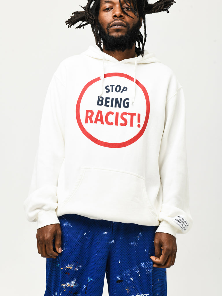 STOP BEING RACIST REVERSIBLE ATK HOODIE SWEATSHIRTS GALLERY DEPARTMENT LLC   