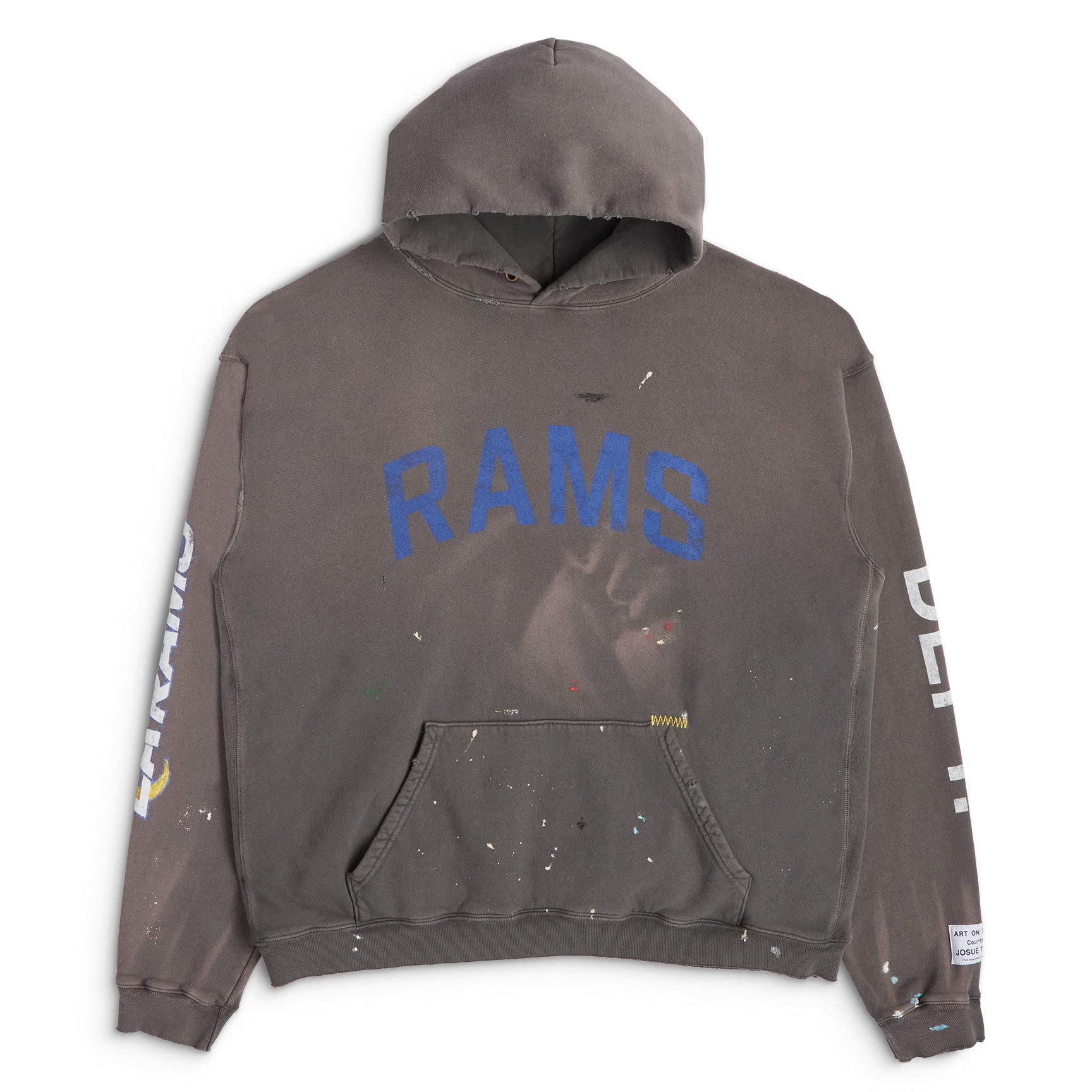 GALLERY DEPT. GD X LA RAMS 90'S VINTAGE HOODIE | WASHED BLACK