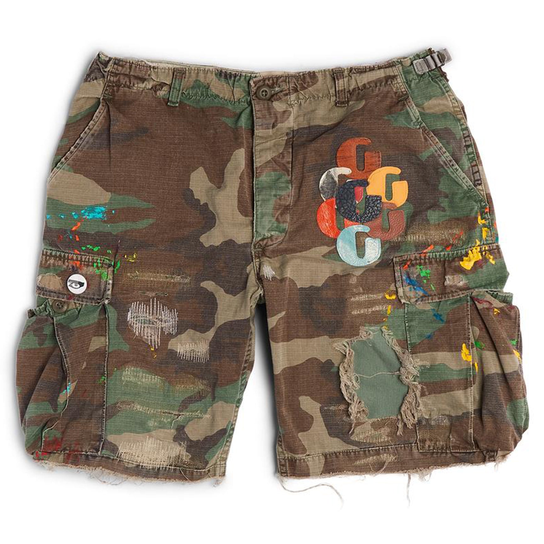 G PATCH WOODLAND CAMO CARGO SHORTS – Gallery Dept - online
